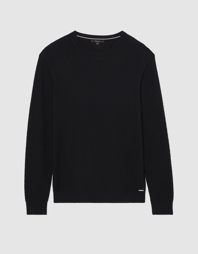 Politix - Elvin Geo Textured Crew Knit