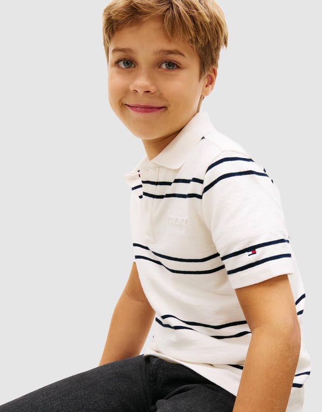 Tommy Hilfiger - Embossed Graphic Polo Shirt - Teens