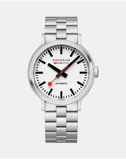 Mondaine - Mondaine Official Swiss Railways Stainless Steel 41mm Original Automatic Watch