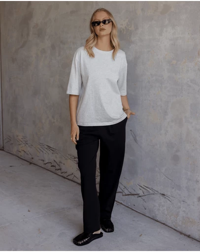ALEXANDRA - Zuri T-Shirt Grey Marle