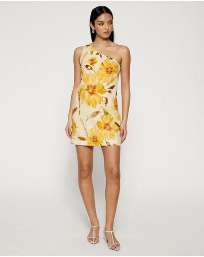 Golden Floral Print
