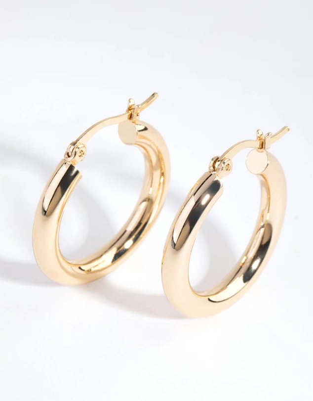 Lovisa - Gold Plated Medium Hoop Earrings