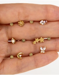 Wanderlust + Co - Marquise Bezel Gold Flat Back