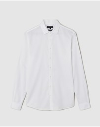 Politix - Slim Fit Long Sleeve Textured Dress Shirt