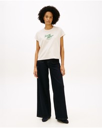 Tommy Hilfiger - Seasonal Script Cap Sleeve Tee