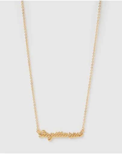 Izoa - Sagittarius Written Star Sign Necklace