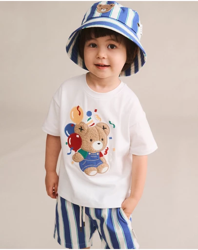 Huxbaby - Tropical Stripe Drawcord Shorts - Babies-Teens