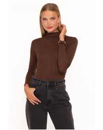 Petal & Pup - Aquila Pointelle Knit Top - Chocolate