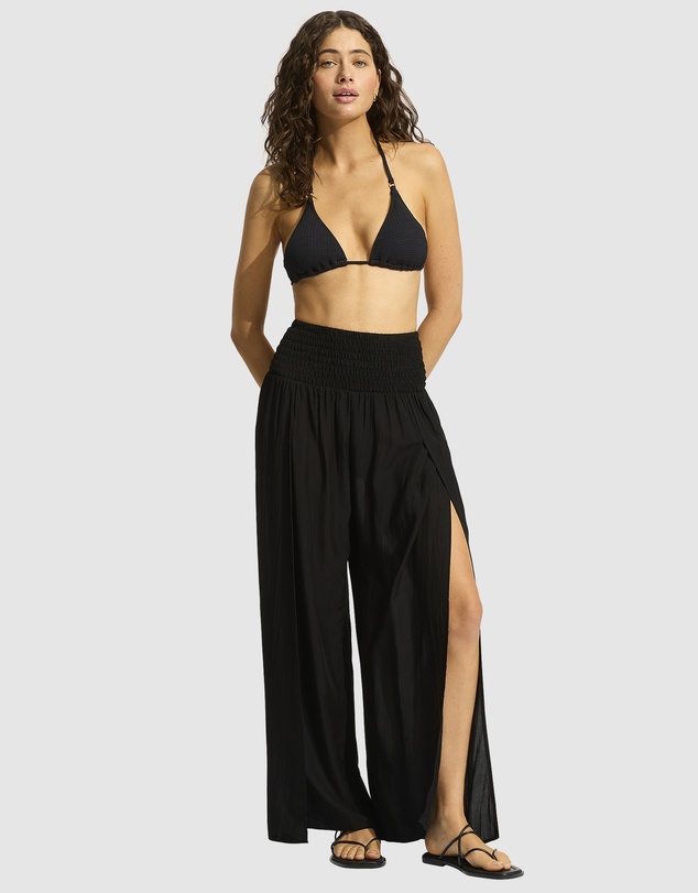 Seafolly - BEACH EDIT Shirred Waist Wrap Pant