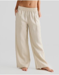 Vacay Swimwear - Sand Linen Pants