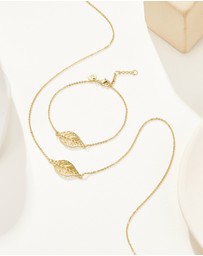 Mestige - Flourish Necklace & Bracelet Set - 18K Gold Plated
