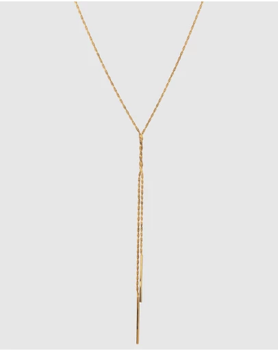 Elli Jewelry - Necklace Y-Chain 925 Sterling Silver Gold-Plated