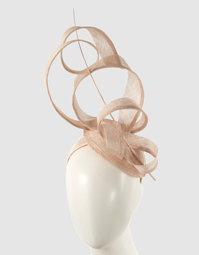 Max Alexander - Tall Nude Sinamay Fascinator Headband