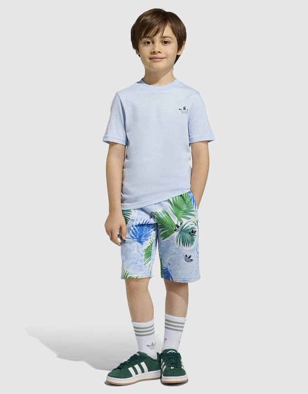 adidas Originals - Allover Print Regular Shorts and Tee Set - Kids-Teens