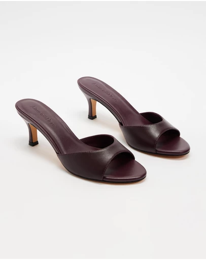 Atmos&Here - Rosie Peep Toe Leather Heels