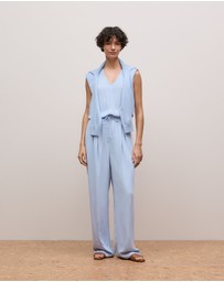 Trenery - Soft Sleeveless Top in Soft Blue