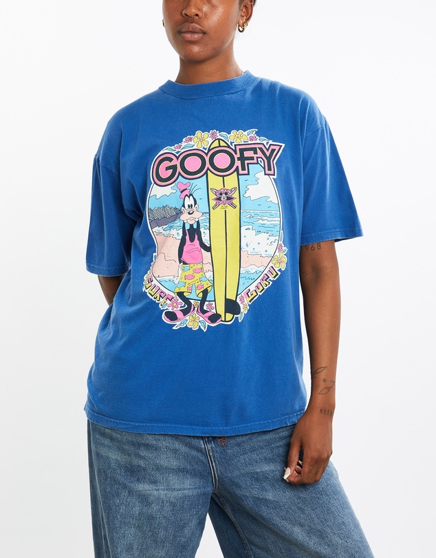 Vintage by The Real Deal - Pre Loved - Vintage 90s Disney Goofy 'Surf Guru' Tee