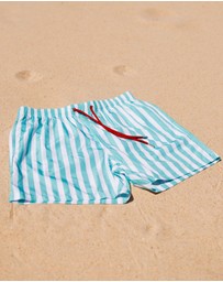 Swim Shady - Mint Flare Swim Shorts