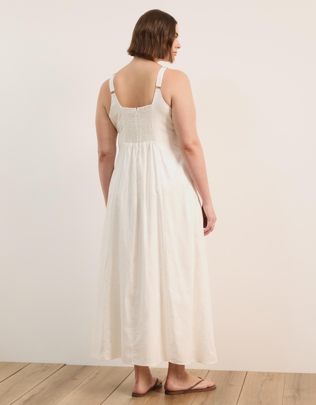 Atmos&Here Curvy - Pippa Sleeveless Linen Blend Midi Dress