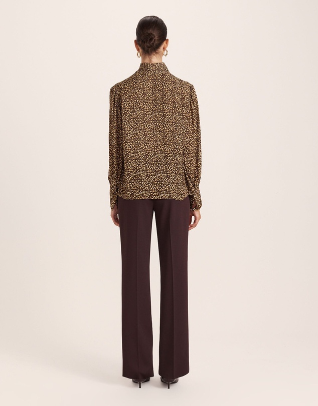 SABA - Ohio Silk Long Sleeve Tie Neck Blouse