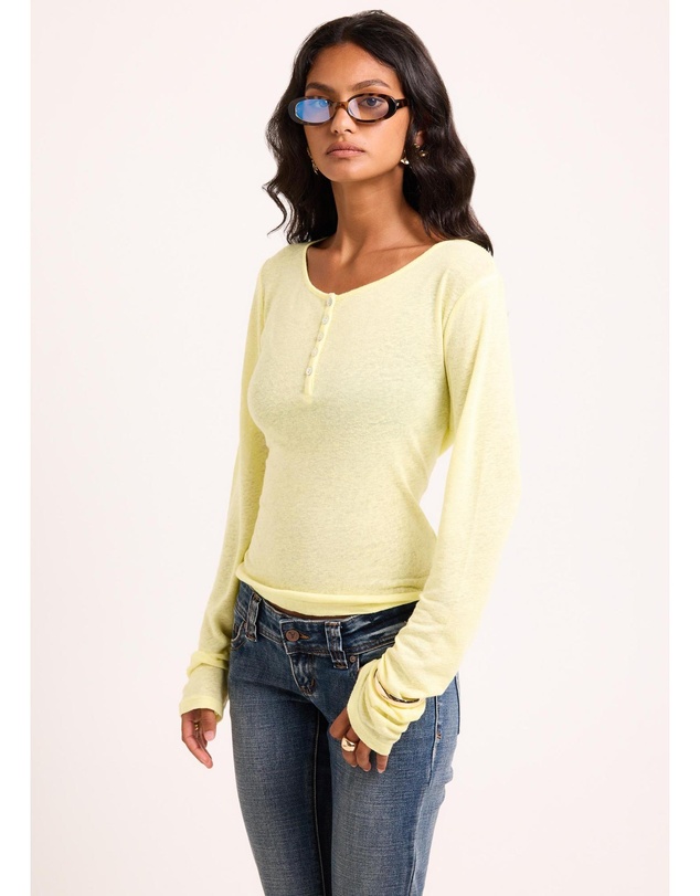 Subtitled - Delta Sheer Long Sleeve Top