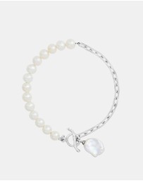 Dower & Hall - Women's Timeless Keshi Pearl Chain Bracelet In Sterling Silver