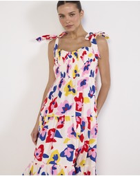 Cirkular - Pre-Loved - Kate Spade Summer Flowers Tiered Midi Dress
