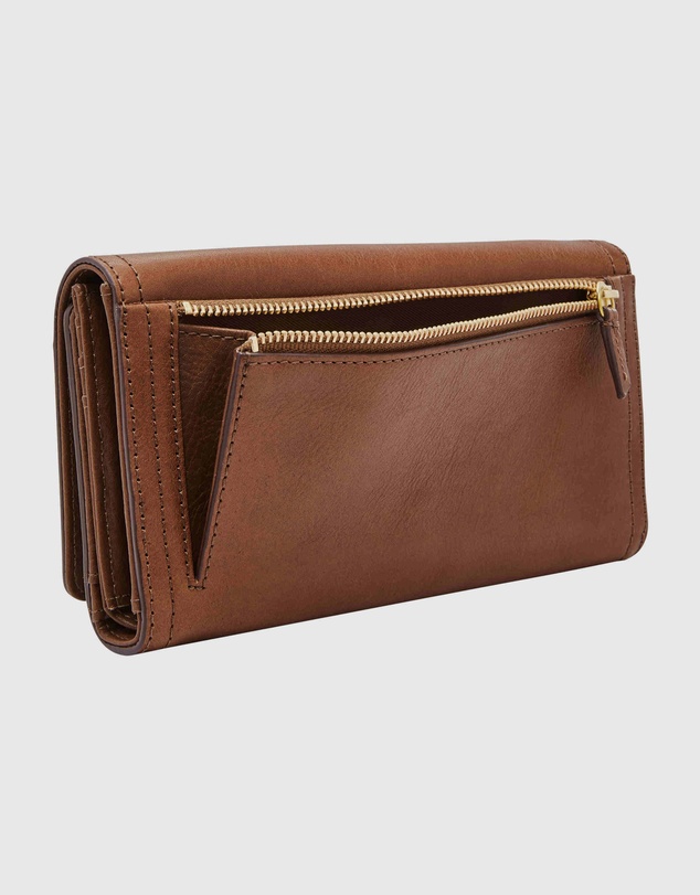 Fossil - Logan Brown RFID Flap Clutch