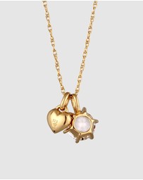 Elli Jewelry - Necklace Heart Crystals 925 Sterling Silver Gold-plated