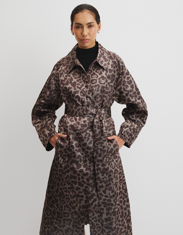 Country Road - Leopard Jacquard Coat