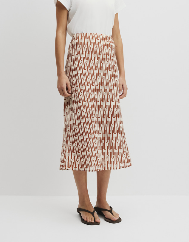 Country Road - Print Bias Midi Skirt