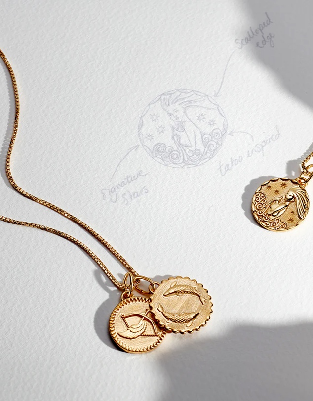 Rachel Jackson - Zodiac Art Coin Necklace Taurus