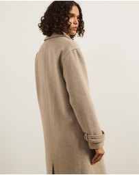 Atmos&Here - Layla Wool Blend Double Breasted Coat