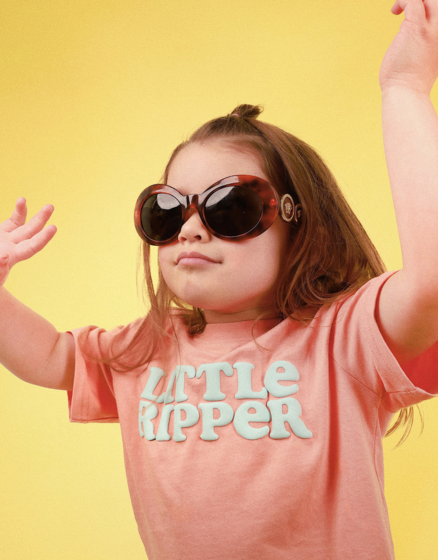 Skwosh - Little Ripper Kids Slang Tee in Coral