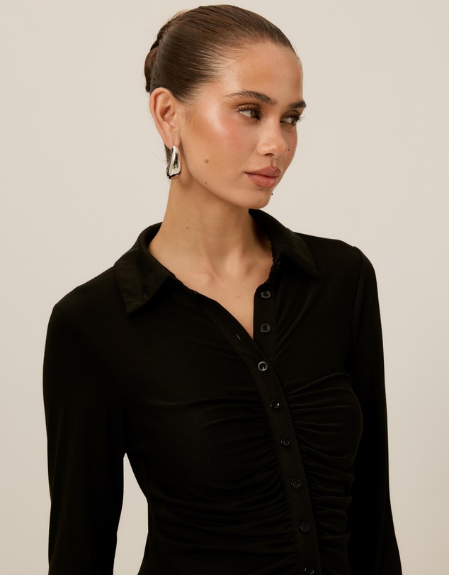 Tussah - Brigitte Cupro Ruched Front Shirt