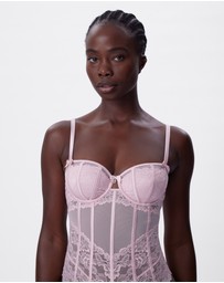 Bras N Things - Bethany Balconette Bodysuit - Light Pink
