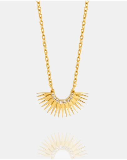 Rachel Jackson - Mini Rising Sun Necklace Gold