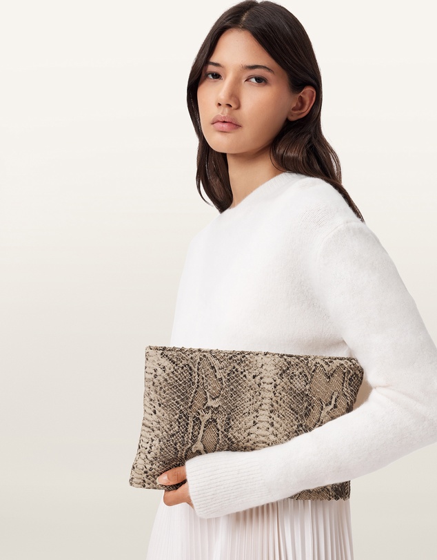 AllSaints - Bettina Snake Clutch