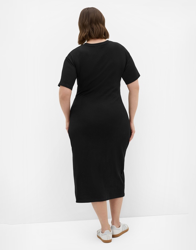 City Chic - Plus size Gina Waist Detail Midi Dress - black