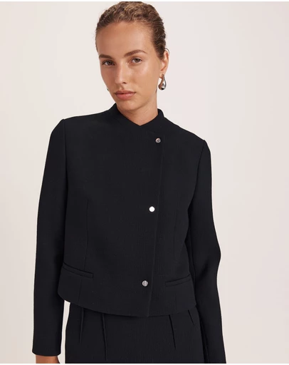 SABA - Raya Wool Crepe Cropped Jacket