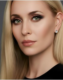 Georgini - Georgini Elegant Essentials 7mm Pear Cut Hidden Halo Stud Gold
