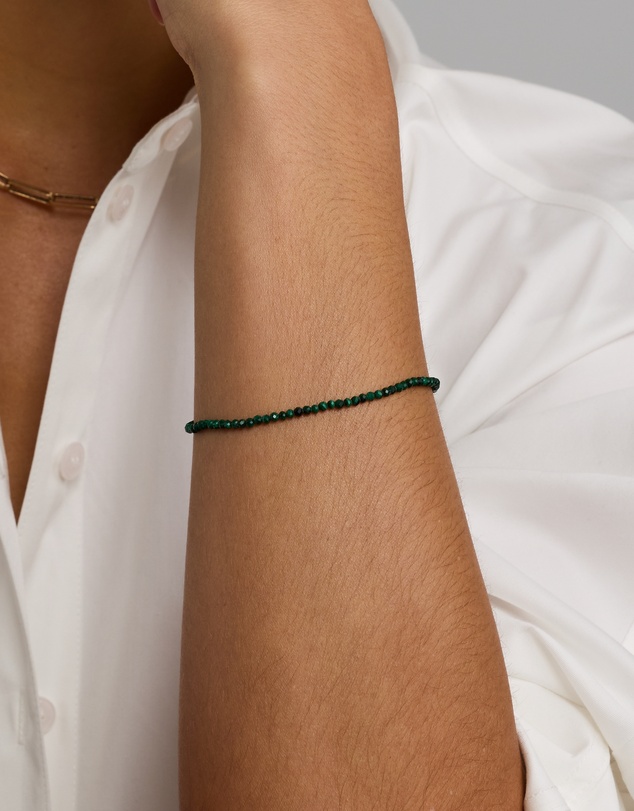 Michael Hill - Malachite Bead Bracelet in 10kt Yellow Gold