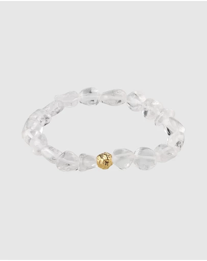 Elli Jewelry - Rock Crystal Bead Stretch Bracelet