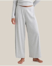 Papinelle - Soft Baby Rib Full Length Wide Leg Pant