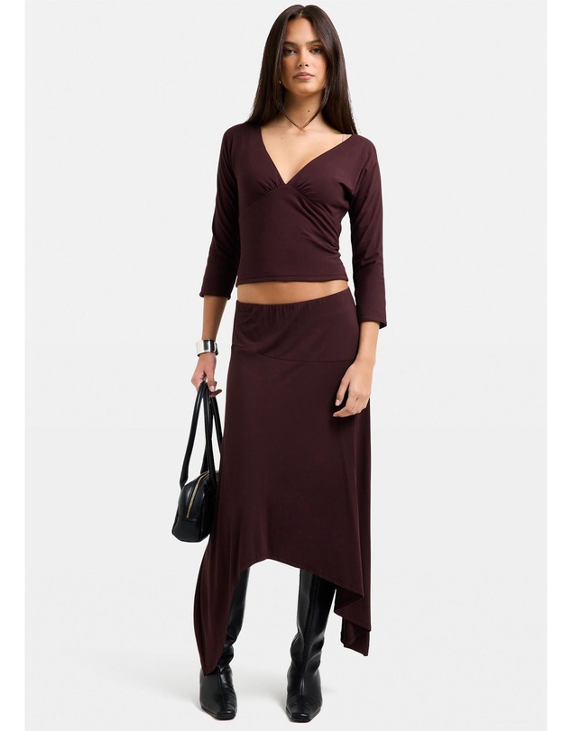 Alice In The Eve - Vivian Deep V Quarter Top