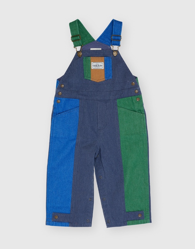 Goldie + Ace - Blake Colour Pop Denim Overalls - ICONIC EXCLUSIVE - Babies-Kids