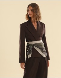 Morgan & Taylor - Eleanor Light-Weight Scarf in Khaki Green