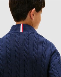 Tommy Hilfiger - Half-Zip Cable Knit Jumper - Teens