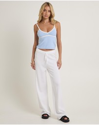 Subtitled - Nori Compact Contrast Knit Top