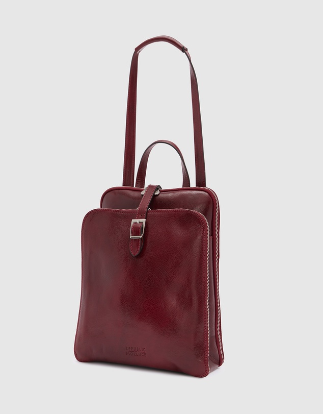 Florence - The Emma Red 3-in-1 Convertible Backpack